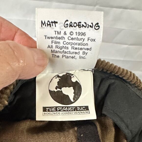 Brown Corduroy Cap with Bart Simpson Embroidered - Picture 5 of 5